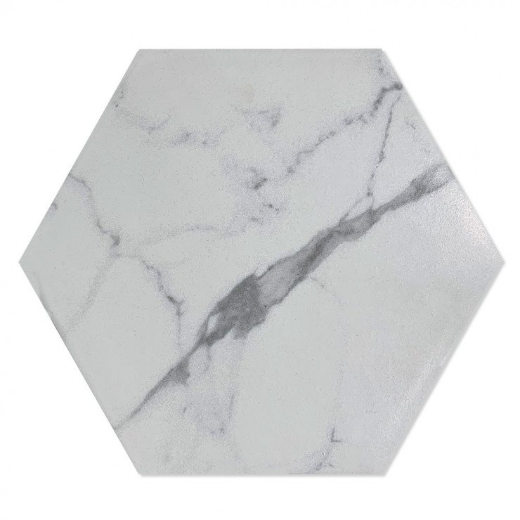 Marmor Klinker Hex Marble Hvid Mat 20x24 cm-1